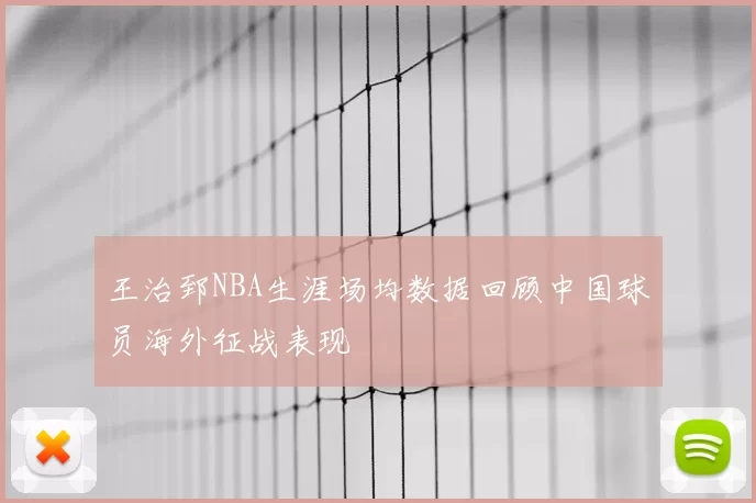 王治郅NBA生涯场均数据回顾中国球员海外征战表现